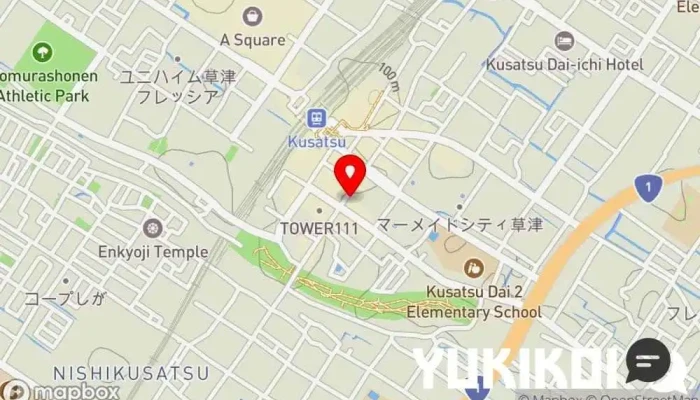 の地図 炭焼厨房 呼々家 草津店 居酒屋, 和食店, ラーメン屋, 串揚げ、串カツ店, 焼き鳥店 で 草津市