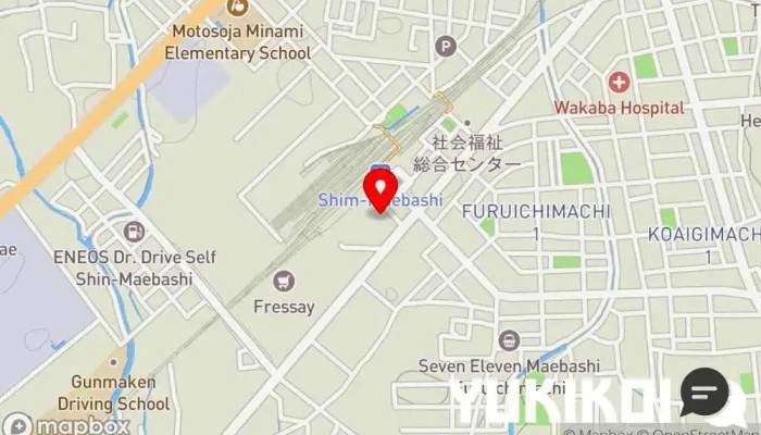 の地図 焼肉あぐり 前橋本店 ホルモン焼肉店 で 前橋市