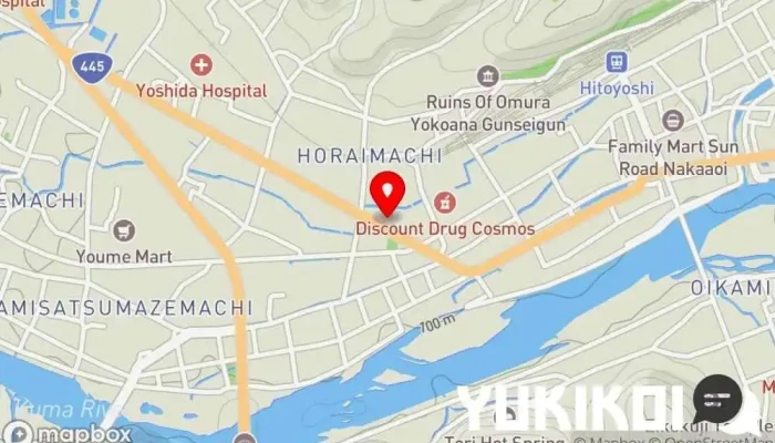の地図 焼肉なべしま 人吉店 焼肉店 で 人吉市