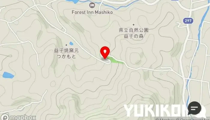 の地図 焼肉ましこ 焼肉店 で 益子町
