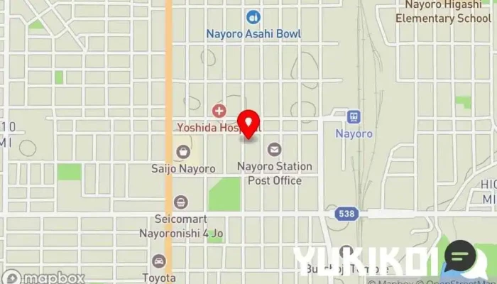 の地図 焼肉亭 焼肉店, バーベキュー店, 肉料理店 で 名寄市