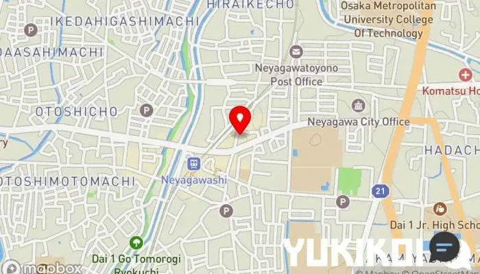 の地図 牡蠣と饂飩 ITSUKI(樹) うどん屋, 居酒屋, 和食店 で 寝屋川市