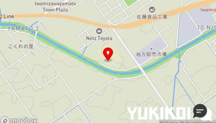 の地図 真御膳そば葉実皮 イオン岩見沢店 蕎麦店, 定食屋, レストラン, とんかつ店, 洋食レストラン で 岩見沢市