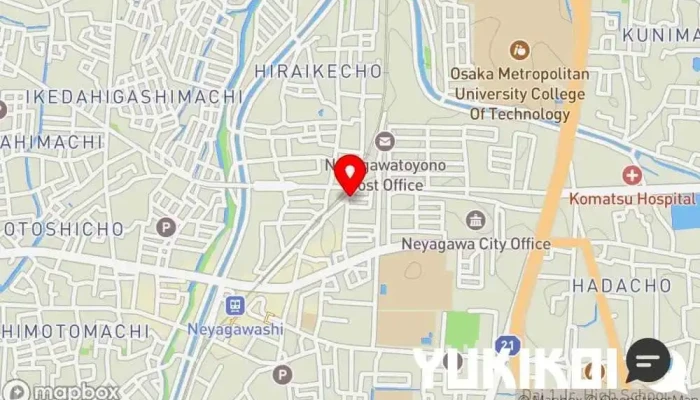 の地図 磯平 かに料理店, ふぐ料理店, 居酒屋, レストラン, シーフード・海鮮料理店 で 寝屋川市