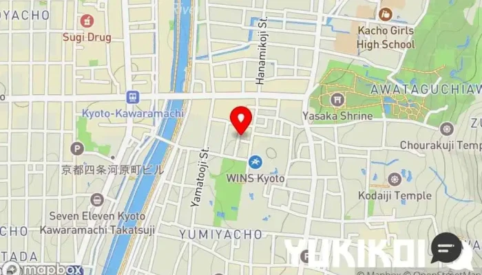 の地図 祇園 みずおか 会席・懐石料理店, 和食店 で 京都市