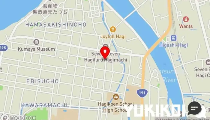 の地図 祇園寿司 寿司店 で 萩市