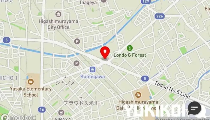 の地図 義 久米川店 寿司店 で 東村山市