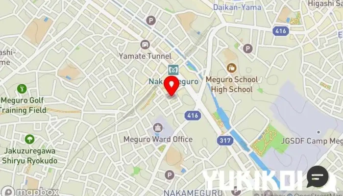 の地図 聖林館 ピザ店 で 目黒区