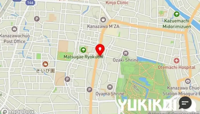 の地図 能加万菜 万庭 レストラン で 金沢市