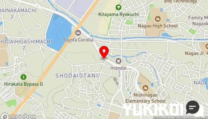 の地図 自家製麺 宴 （うたげ） 蕎麦店 で 枚方市