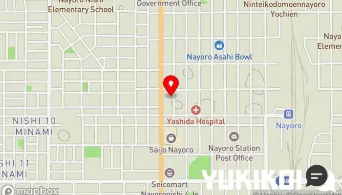の地図 花いち ラーメン屋 で 名寄市