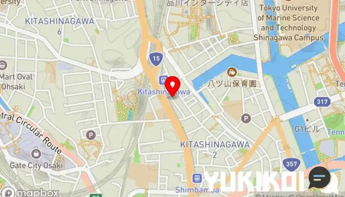 の地図 若竹 うなぎ料理店, ふぐ料理店 で 品川区