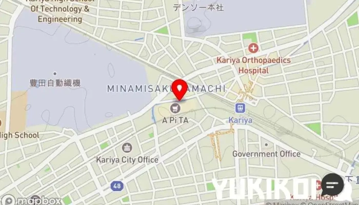 の地図 若鯱家アピタ刈谷店 うどん屋, 和食店 で 刈谷市
