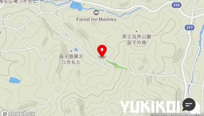 の地図 茶力経ケ坂（さりき きょうがさか） 会席・懐石料理店, 和食店 で 益子町