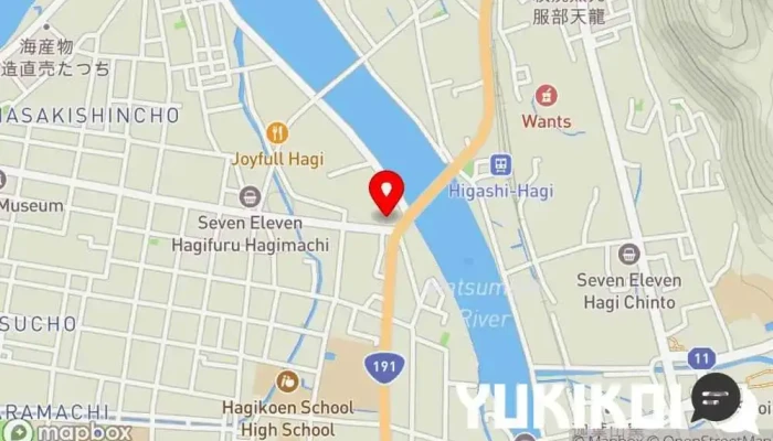 の地図 萩心海 シーフード・海鮮料理店, 定食屋, ふぐ料理店, 居酒屋, 和食店, 海鮮丼専門店 で 萩市