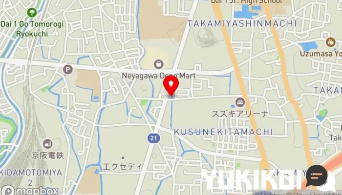 の地図 薩摩の牛太 寝屋川店 焼肉店 で 寝屋川市