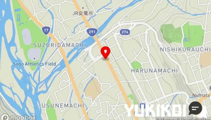 の地図 谷川のパスタ エルベ イタリア料理店, 食品製造業者, テイクアウト, 自然食品店, 麺類専門店, 自然食品販売店, レストラン, 土産品製造業者, 土産物店 で 沼田市