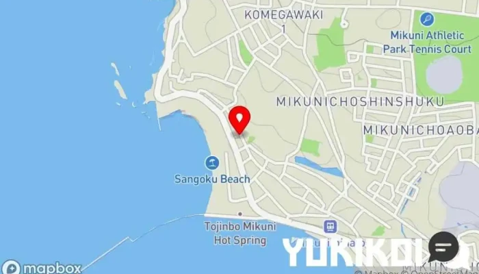 の地図 越前がに・海鮮料理専門店 みくに隠居処 かに料理店, 魚料理店, 純和食店, 居酒屋, 和食店, 京都風日本料理店, モダン居酒屋レストラン, 海鮮丼専門店, シーフード・海鮮料理店 で 坂井市