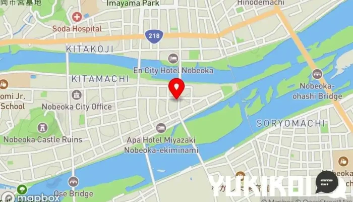 の地図 辛麺屋 喜多楼 ラーメン屋, 鶏料理店, 居酒屋, 焼き鳥店 で 延岡市