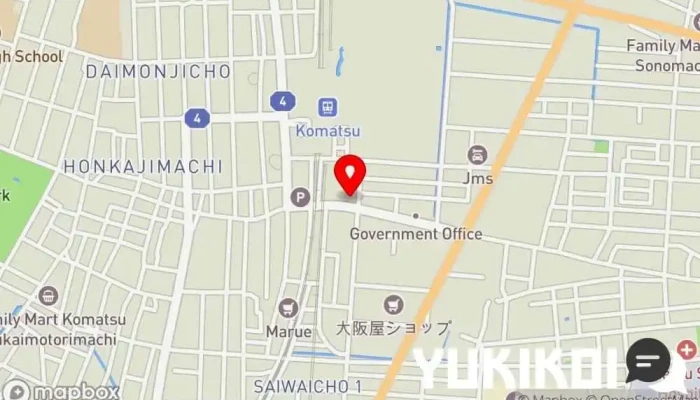 の地図 辻屋商店食堂 小松店 定食屋, 和食店 で 小松市