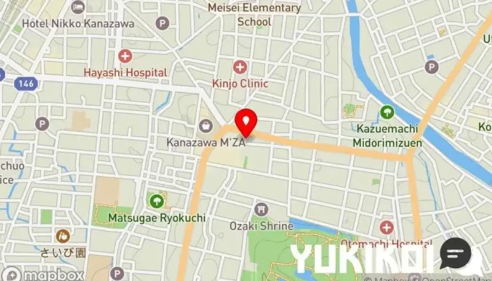 の地図 近江町市場寿し 本店 寿司店, 回転寿司店 で 金沢市