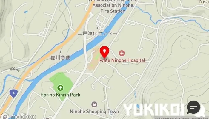 の地図 鉄板焼き処 來 鉄板焼き店 で 二戸市