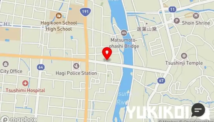 の地図 長崎ちゃんめん 山口萩店 ちゃんぽん麺レストラン で 萩市