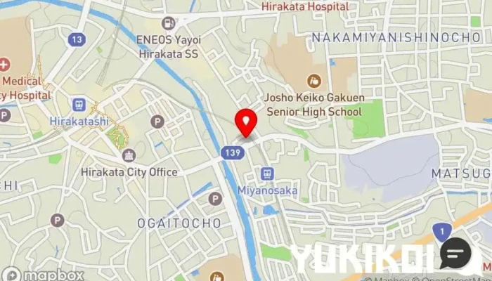 の地図 隠れ家 月光 居酒屋, 和食店 で 枚方市