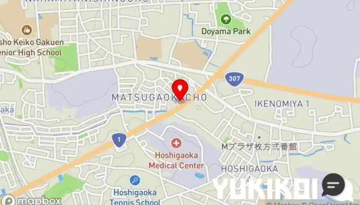の地図 韓国料理松井 枚方 韓国料理店, 居酒屋, 韓国焼肉店, 韓国焼肉レストラン で 枚方市