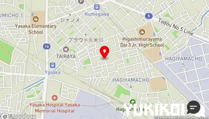の地図 食事処 あさひ 和食店 で 東村山市