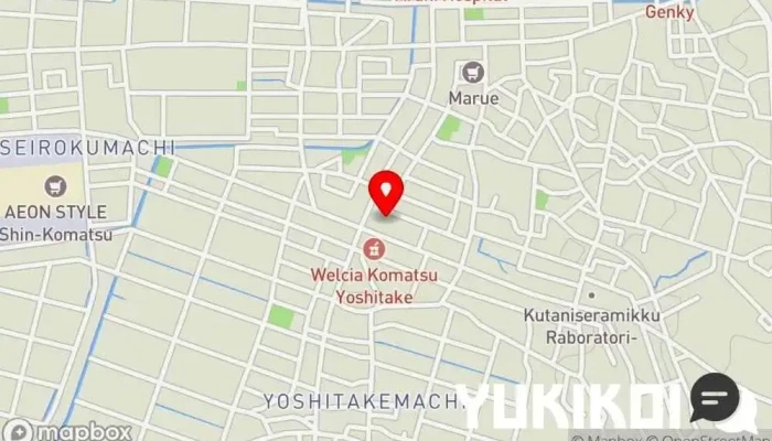 の地図 食彩家 どん吉 居酒屋 で 小松市