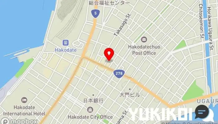 の地図 食彩酒房 裏横丁 居酒屋 で 函館市