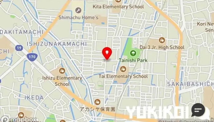 の地図 餃子のゆうた 中華料理店, テイクアウト可能な中華料理店 で 寝屋川市