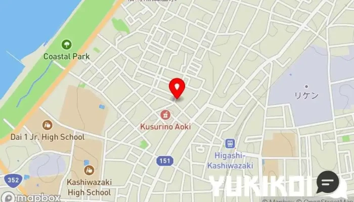 の地図 餃子の店 フータン 中華料理店 で 柏崎市