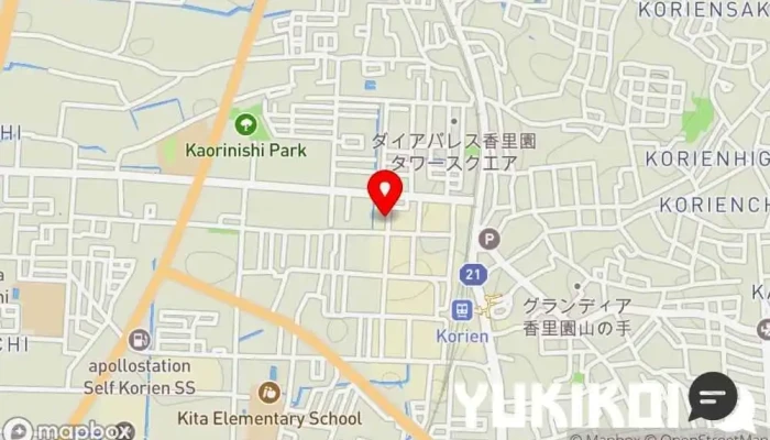 の地図 香里亭 会席・懐石料理店, 料亭, レストラン で 寝屋川市