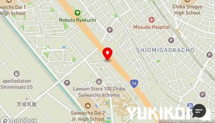 の地図 馬車道 千葉幸町店 ファミリー レストラン で 千葉市