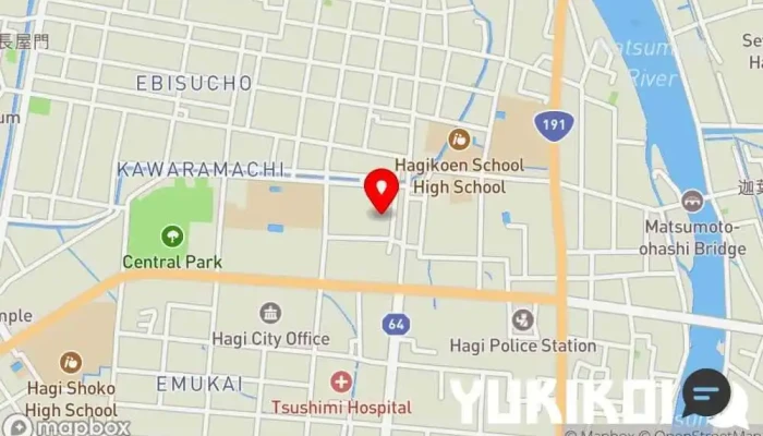 の地図 高大レストラン レストラン で 萩市