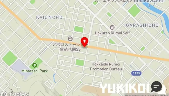 の地図 高麗館 韓国料理店, ラーメン屋 で 留萌市