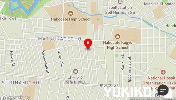 の地図 鮨おおね田 寿司店 で 函館市