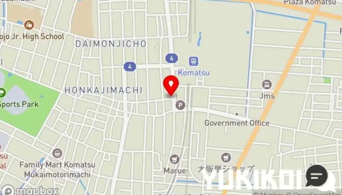 の地図 鮨つばき 寿司店 で 小松市