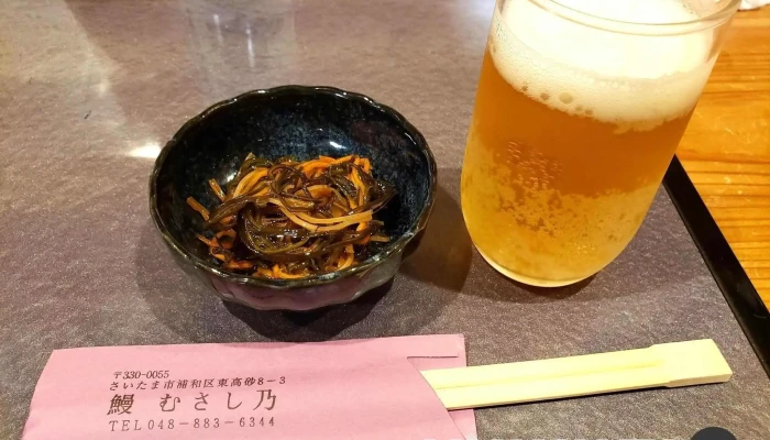 鰻むさし乃 -  ビール - さいたま市