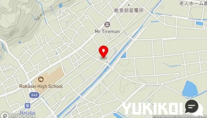 の地図 鳥八 焼き鳥店 で 中能登町