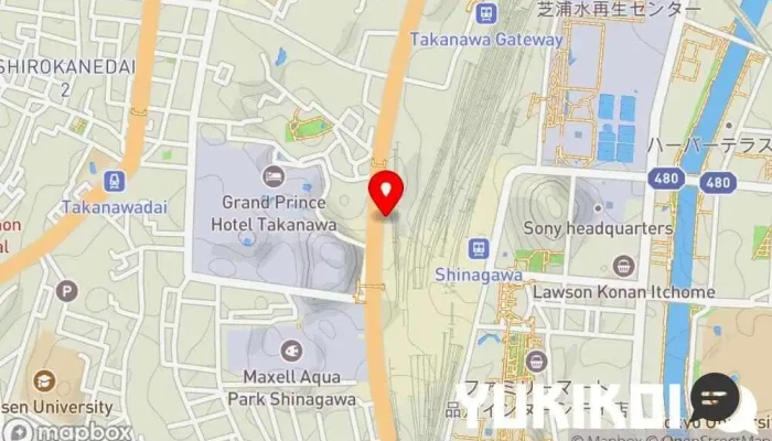 の地図 鹿児島県霧島市 塚田農場 品川高輪店 レストラン, 鶏料理店, 居酒屋 で 港区