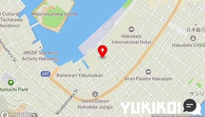 の地図 麺厨房あじさい 紅店 ラーメン屋, レストラン で 函館市