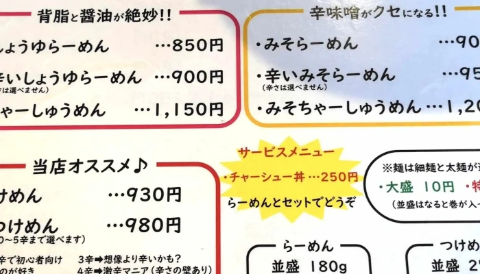 麺屋しゃがら 柏崎店 -  番号 - 柏崎市