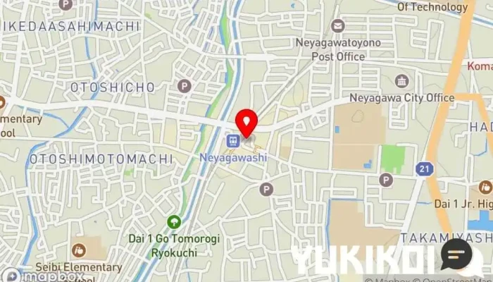 の地図 麺座 寝屋川店 蕎麦店 で 寝屋川市